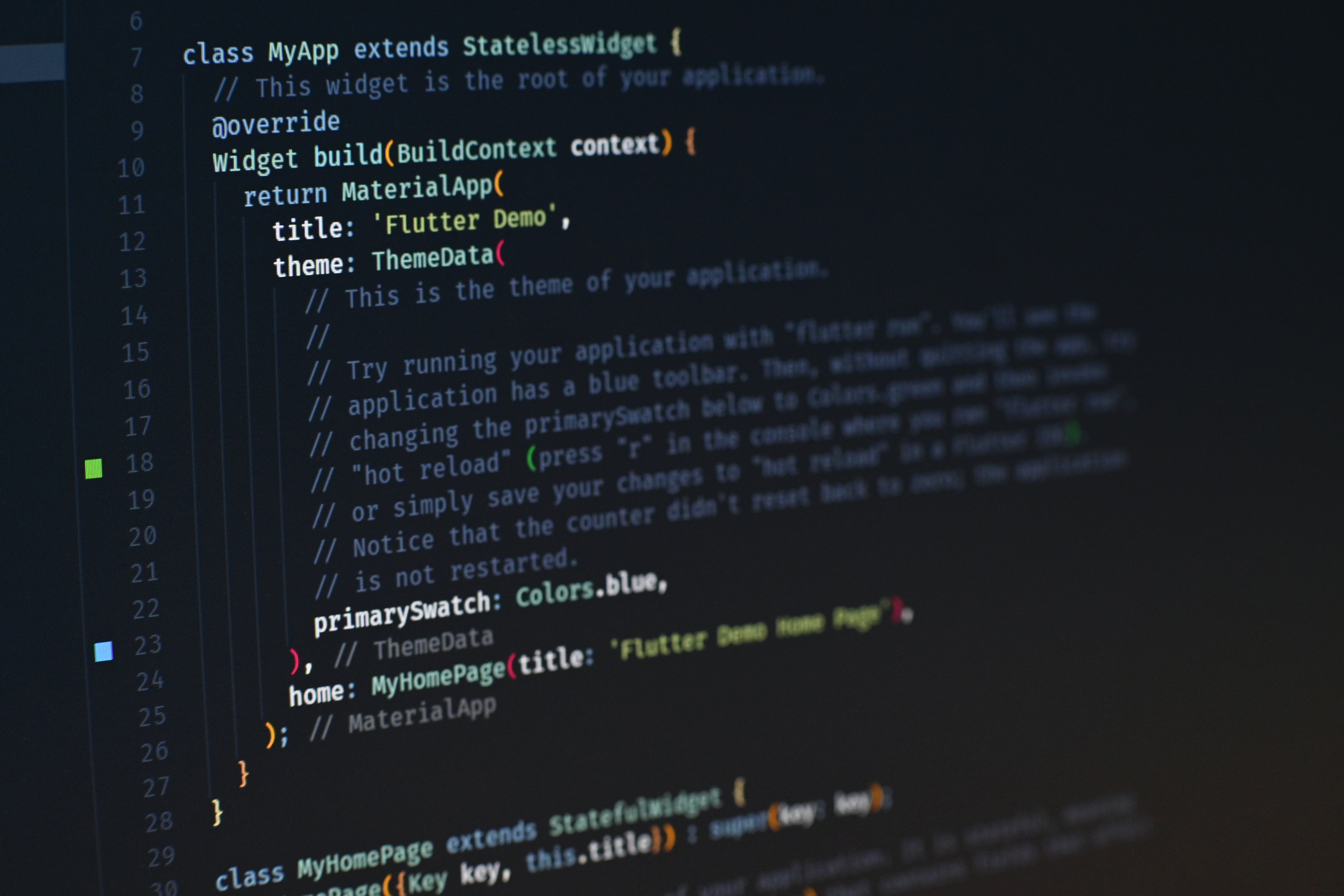 Flutter code