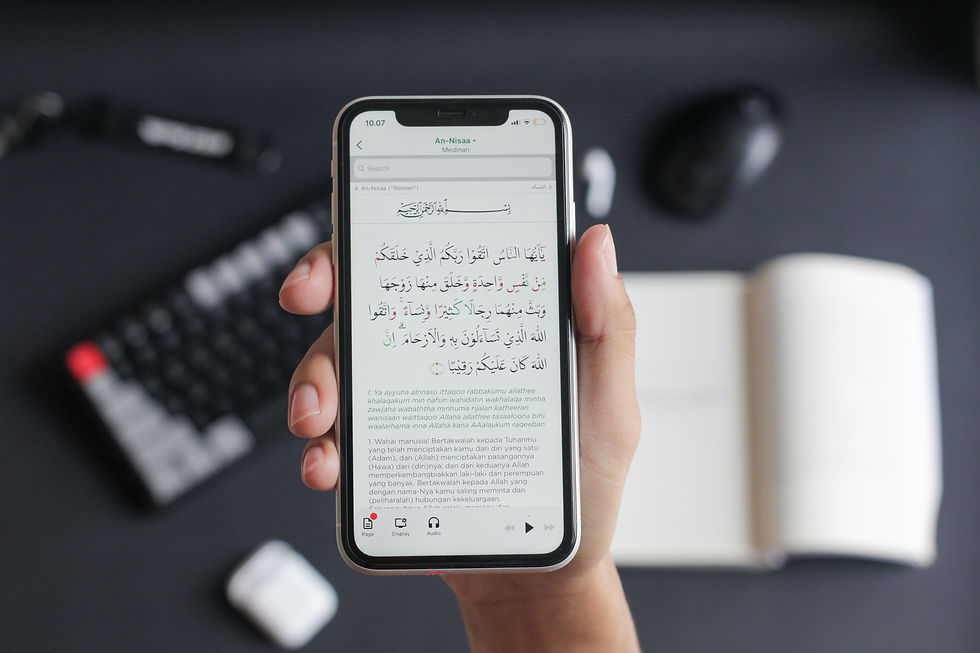 Qur'an and Hadith on Open Pages
