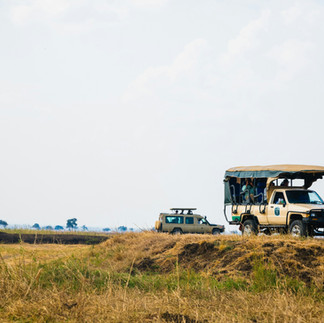 Safari vehicle during a 1 day fly-in safari from Zanzibar exploring Tanzania savannah