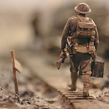 WWI soldier walking