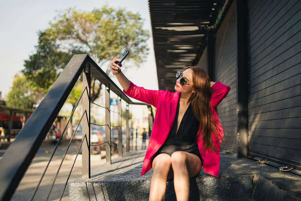 Girl taking selfie