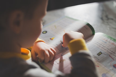 Child reading education book