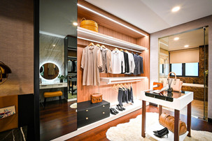 Master Bedroom Closet with electric design for lights