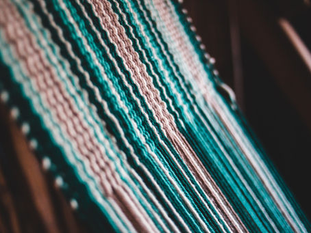 Blanket being woven