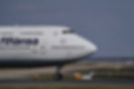 A Lufthansa Boeing 747 on the ground