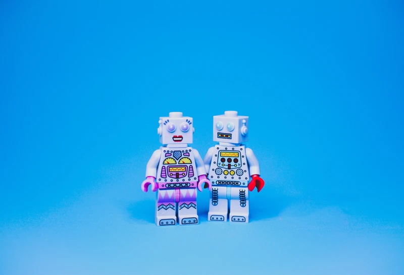two robots in love