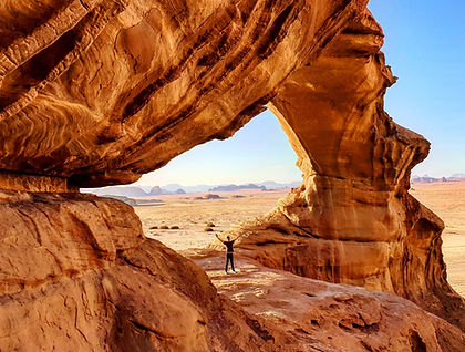Ride through the mountains and deserts of the land Lawrence of Arabia loved, on this 9-day adventure cycling holiday in Jordan. Starting the in the capital Amman we travel to the ancient ruins at Jerash, from where we ride through olive groves and villages to Madaba. After admiring the Byzantine mosaics we ride up Mt Nebo before enjoying a fantastic freewheeling ride down to the Dead Sea. A transfer vehicle takes us to Petra which we will explore on foot before cycling to Little Petra and on through traditional Bedouin territory to Aqaba on the Red Sea. A highlight for many will be the ride into Wadi Rum where the red-sand rocks make for some of the most spectacular desert scenery anywhere on earth. Enjoy a night in a camp (and perhaps sleep out under the stars) and a jeep safari before returning to Amman.