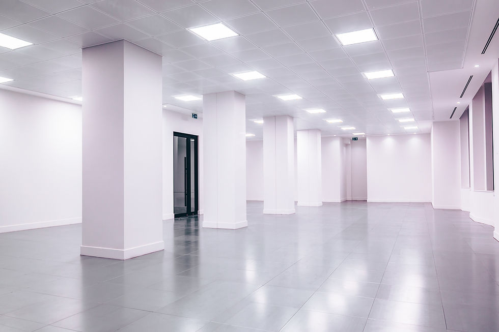 commercial building with updated electrical with clean modern white walls