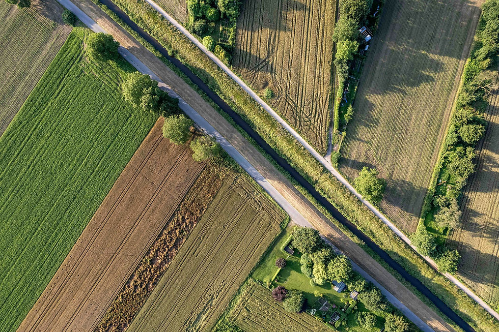 Infraestrutura de drenagem em área agrícola