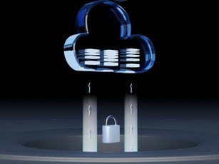 A lock symbolising protection of data flowing to the cloud