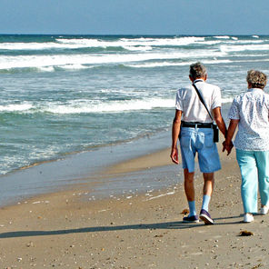 couple walking on the beach