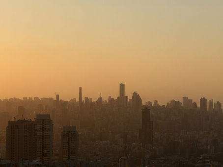 Beirut skyline at dusk