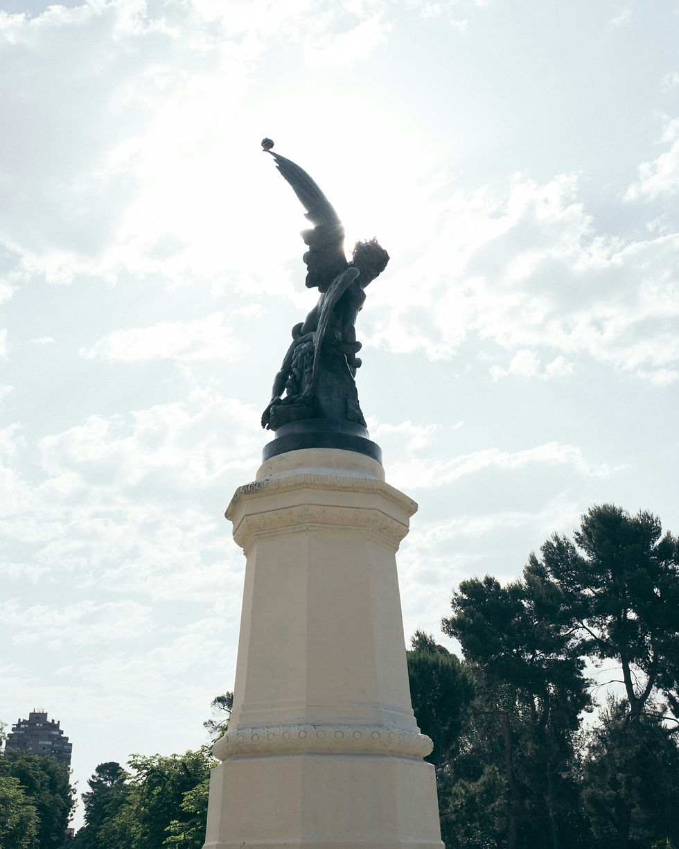 woman with hands up towards the sky full of birds