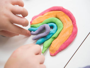 playdough rainbow