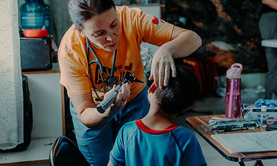 Barber giving a haircut