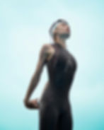swimmer breathing before a race