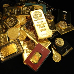 Gold in a variety of forms