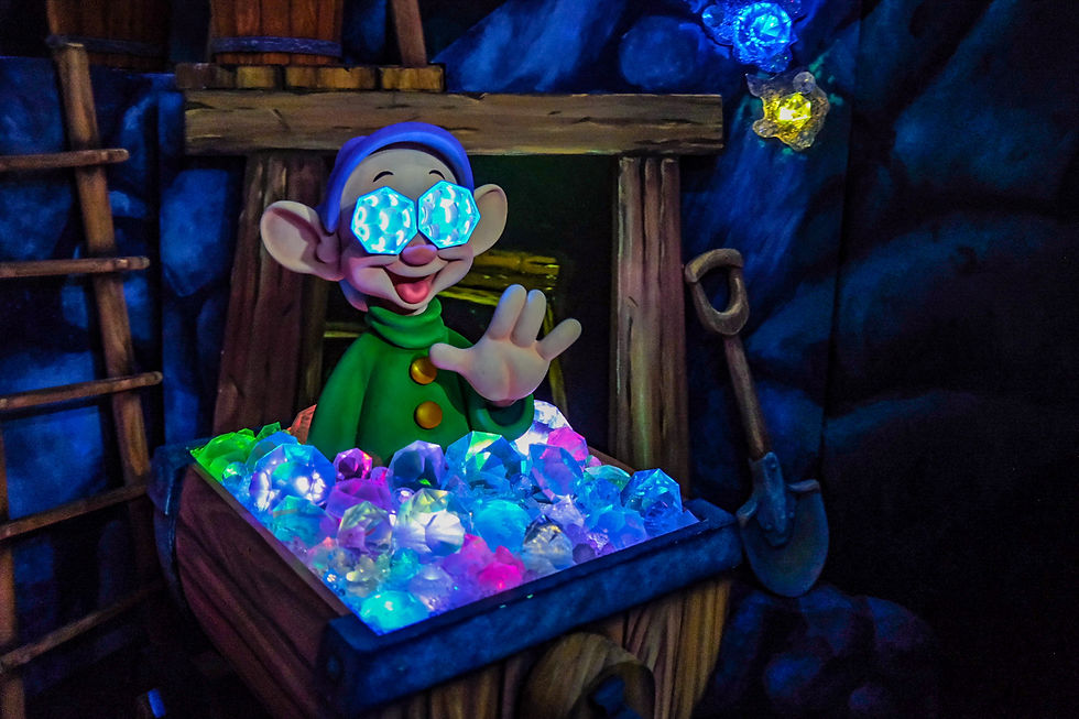Dopey Dwarf has diamonds for eyes