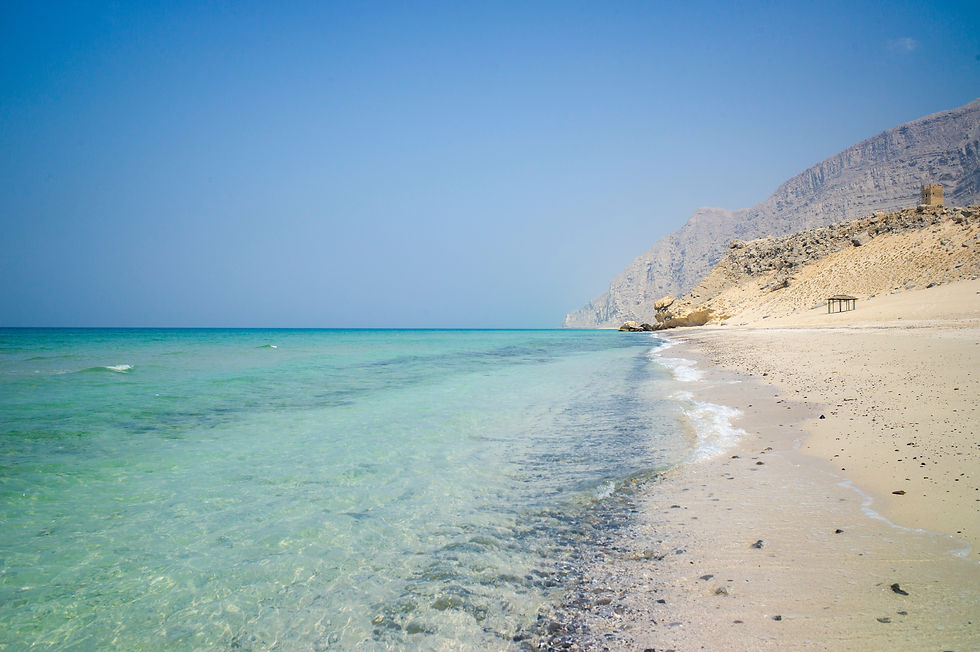 Crystal waters along the sprawling Omani coastline