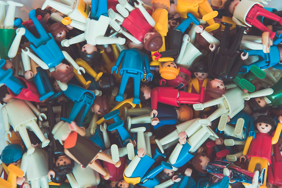 Crowd, Crowdfunding, Playmobil, bunte Menschen