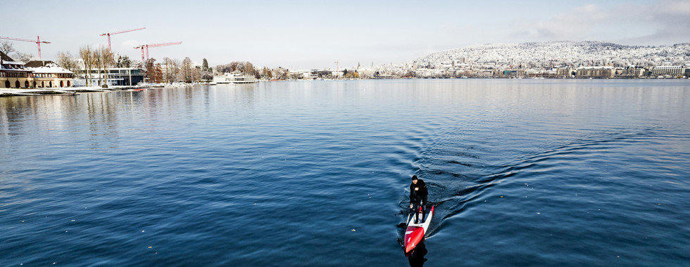 Family paddleboarding in Spain