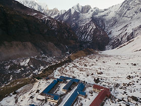 Helicopter view of Annapurna Trail