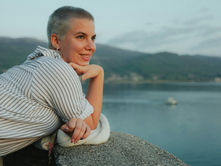 Girl looking out over the sea