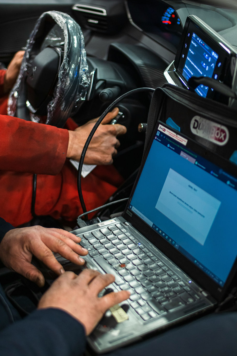 performing diagnostics in a car