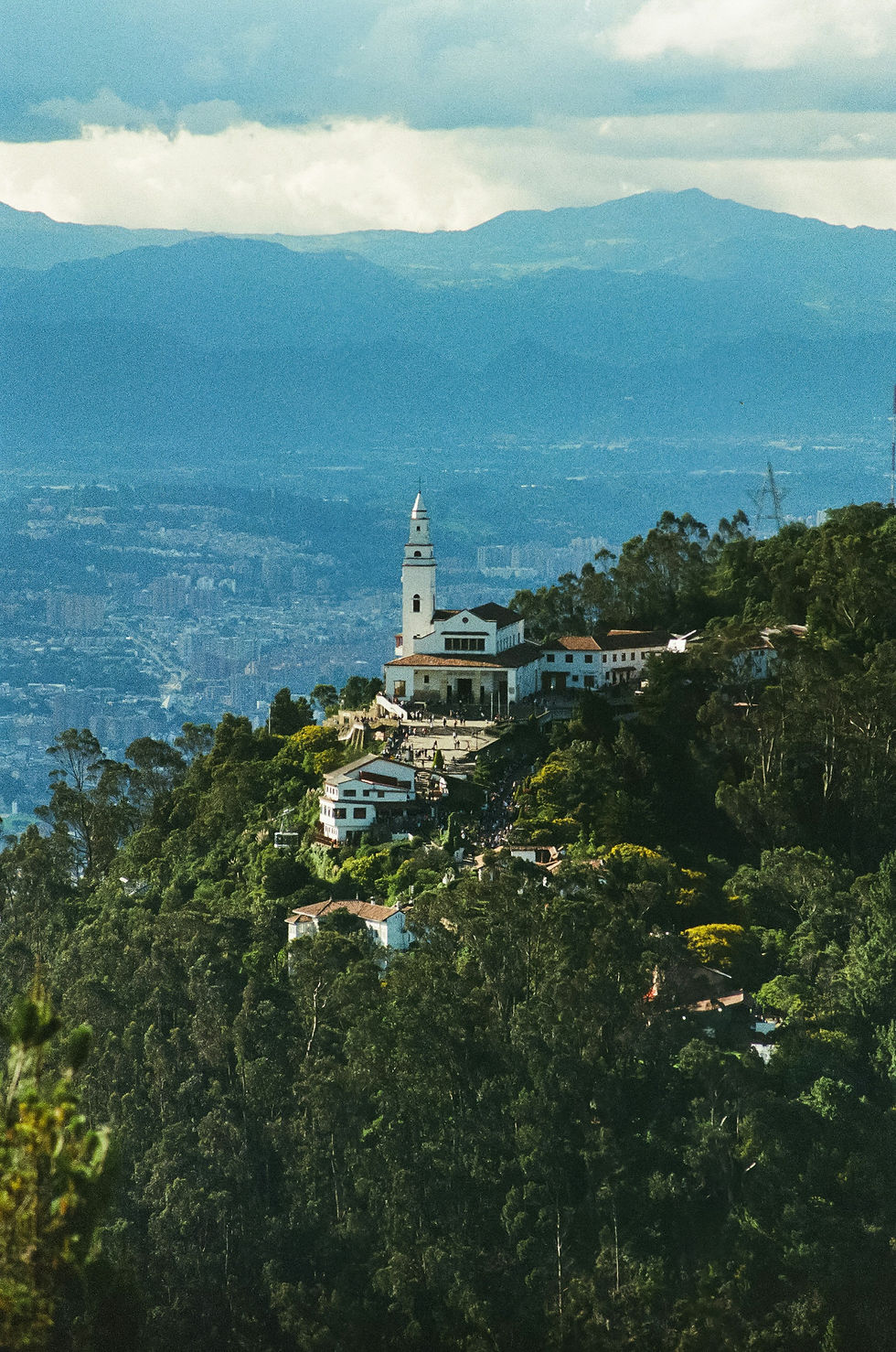 View of Cerro de Monserrate from Cerro de Guadalupe in Bogotá