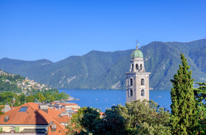 Lake Lugano with Monte Brè in the background