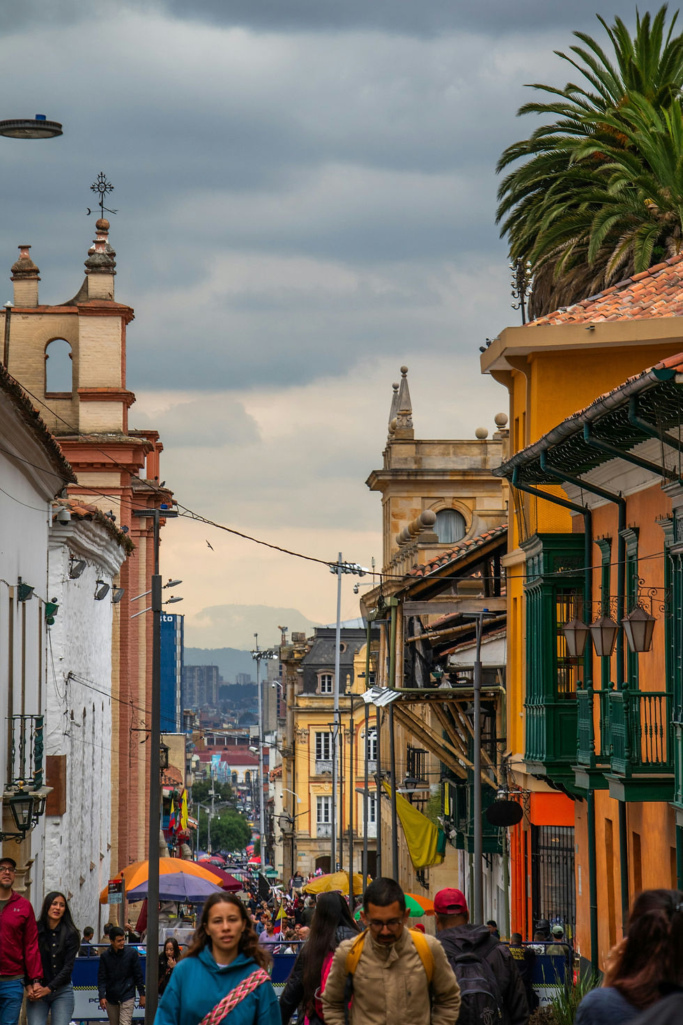 Vista del casco histórico de Bogotá
