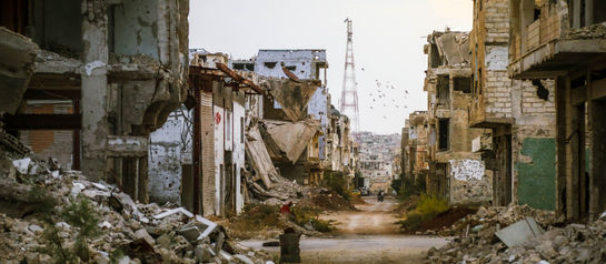 middle east buildings collapsed