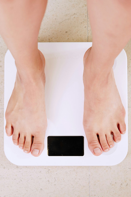 Person on a weight scale