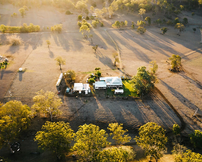 Overhead image of house on a station