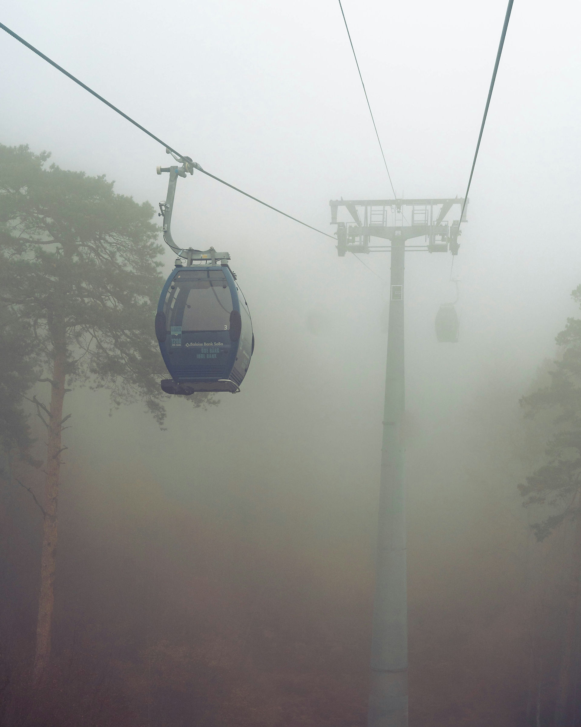 Cable Cars going up to Weissenstein, Switzerland