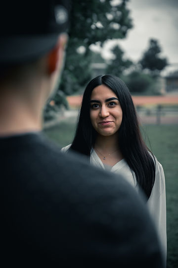 A couple discussing cheating