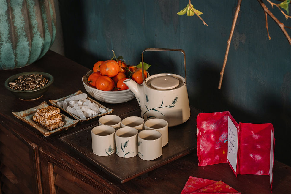 Arranged Food and Objects