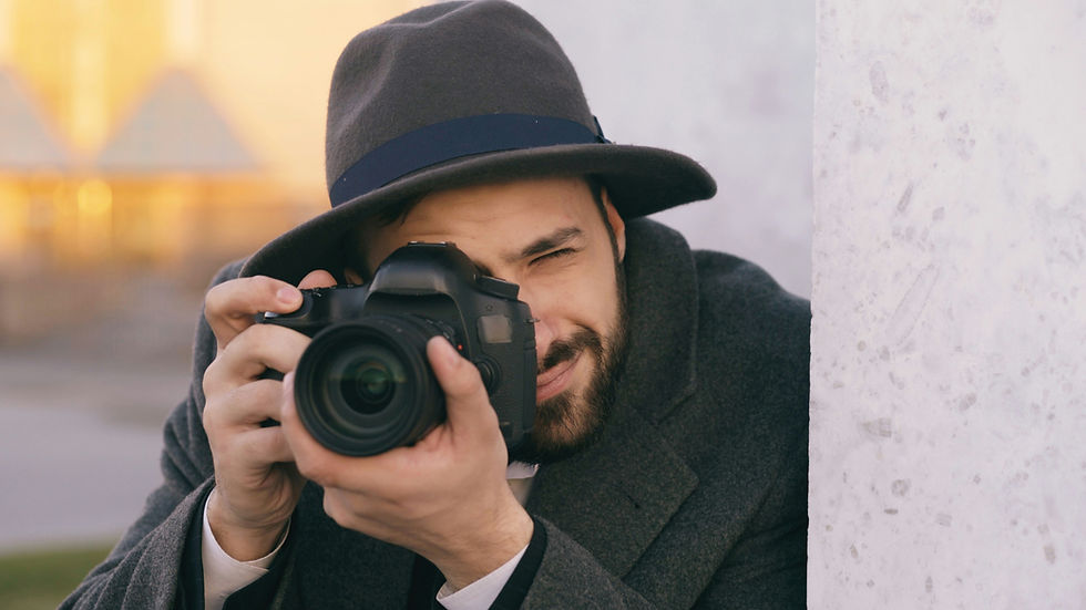 Private investigator conducting surveillance