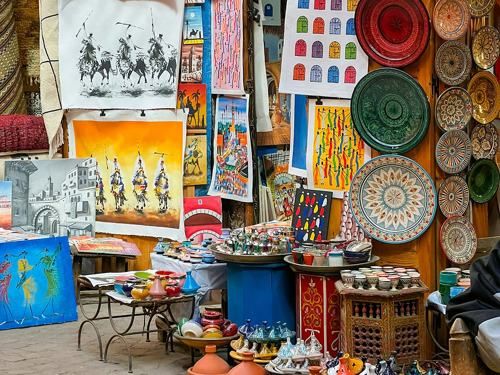 Traditional Pottrey goods in Morocco