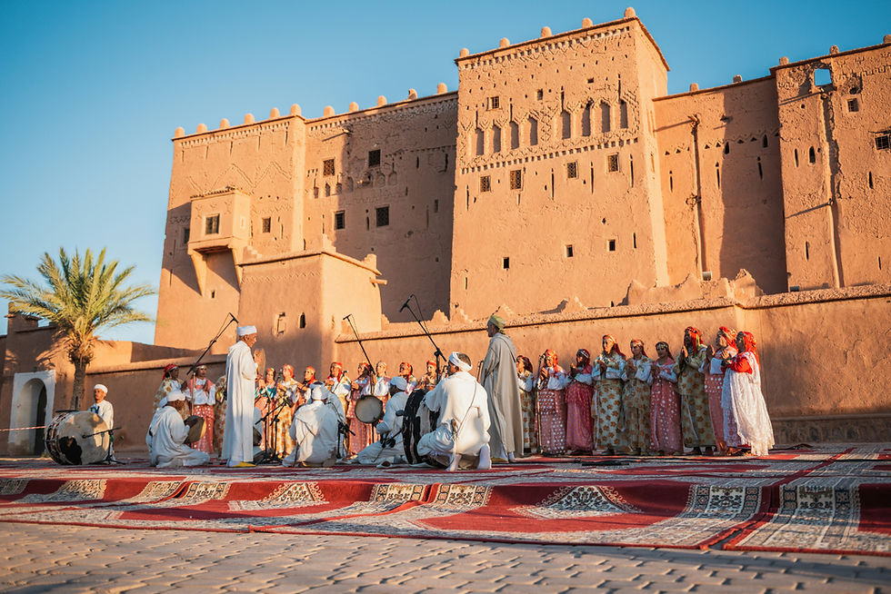 Traditional Ahidouss in a Moroccan Kasbah