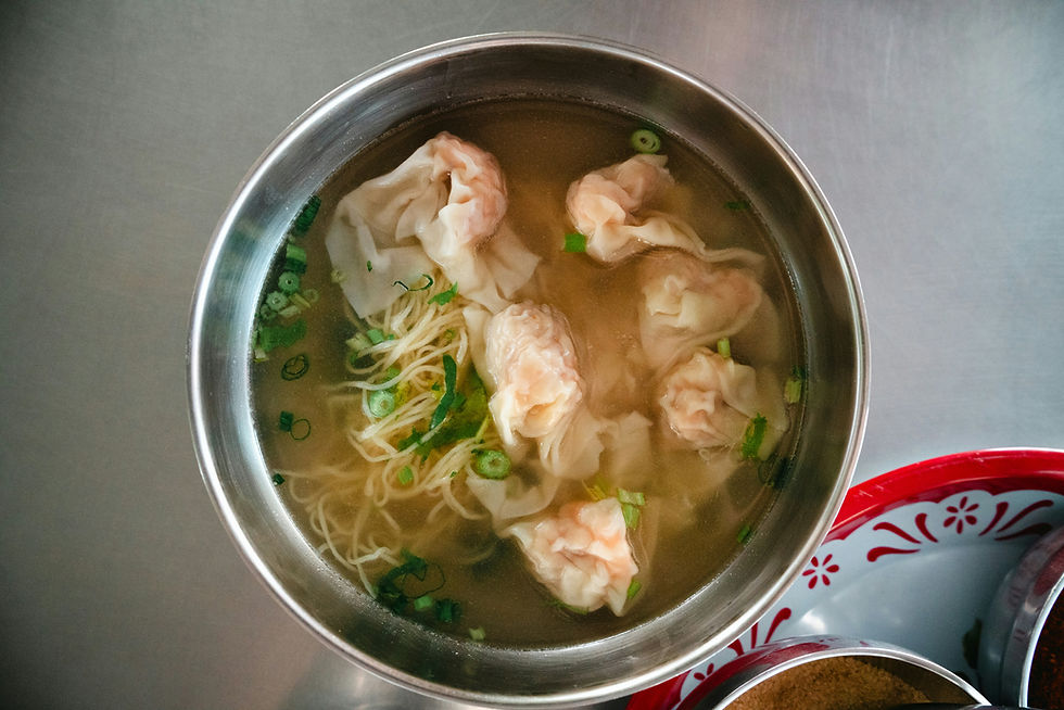 Traditional Hong Kong Style Wonton Noodle Soup