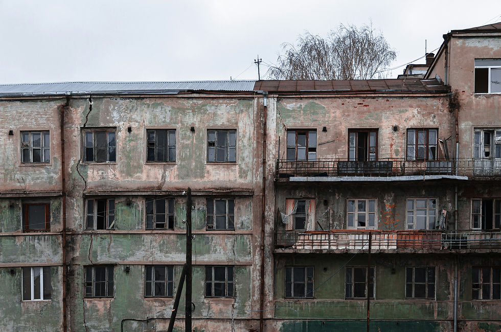 crumbling building