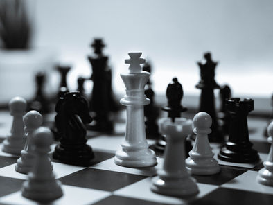 Chessboard as a symbol for the strategic nature of successful C-Level succession planning