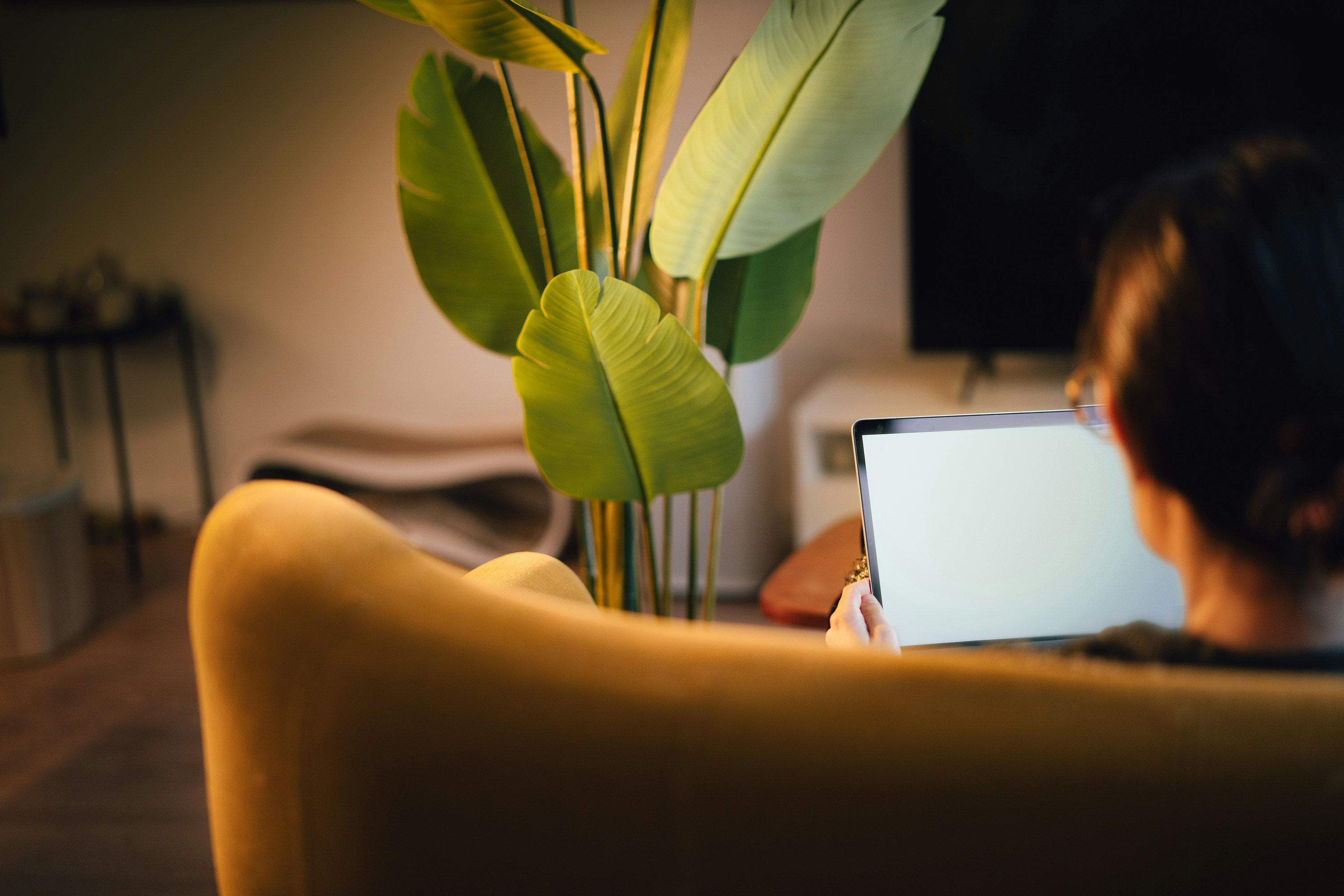 Tablet and stylus on cozy desk space—inviting setting for a low-pressure discovery call about DID system-affirming support.