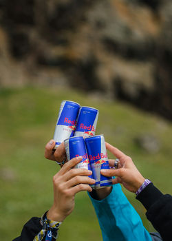 Cheers with red bull