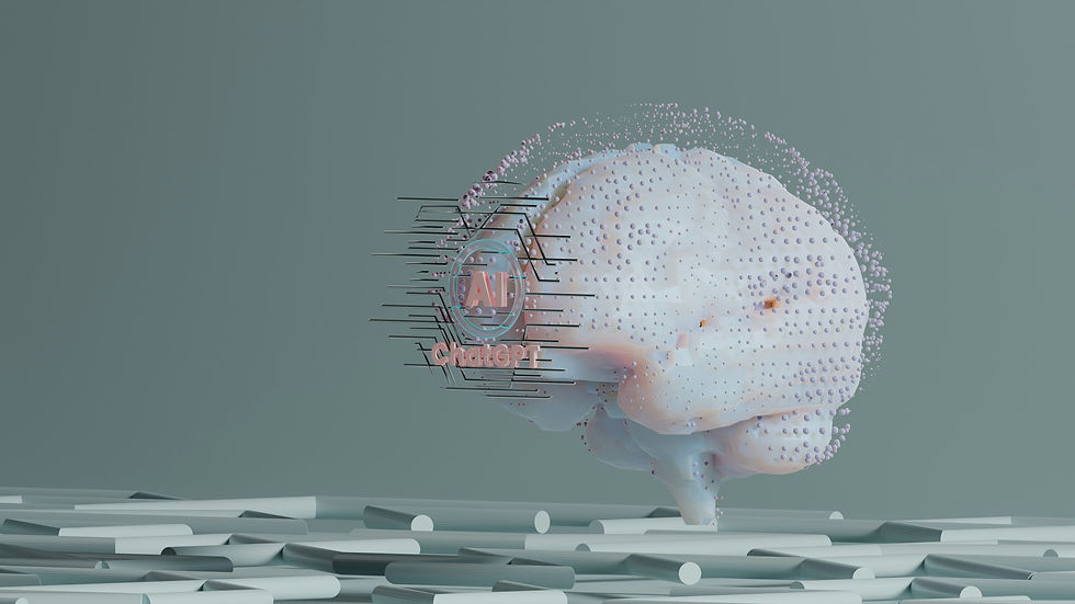 A brain with all neural networks and a label called "chatGPT"