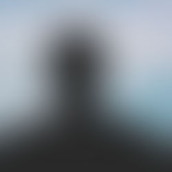 The view of a man's silhouette facing a light filled sky