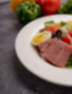 Ham chef salad with Dressing