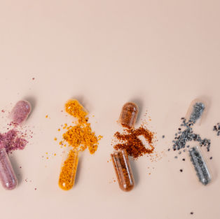 opened supplement capsules