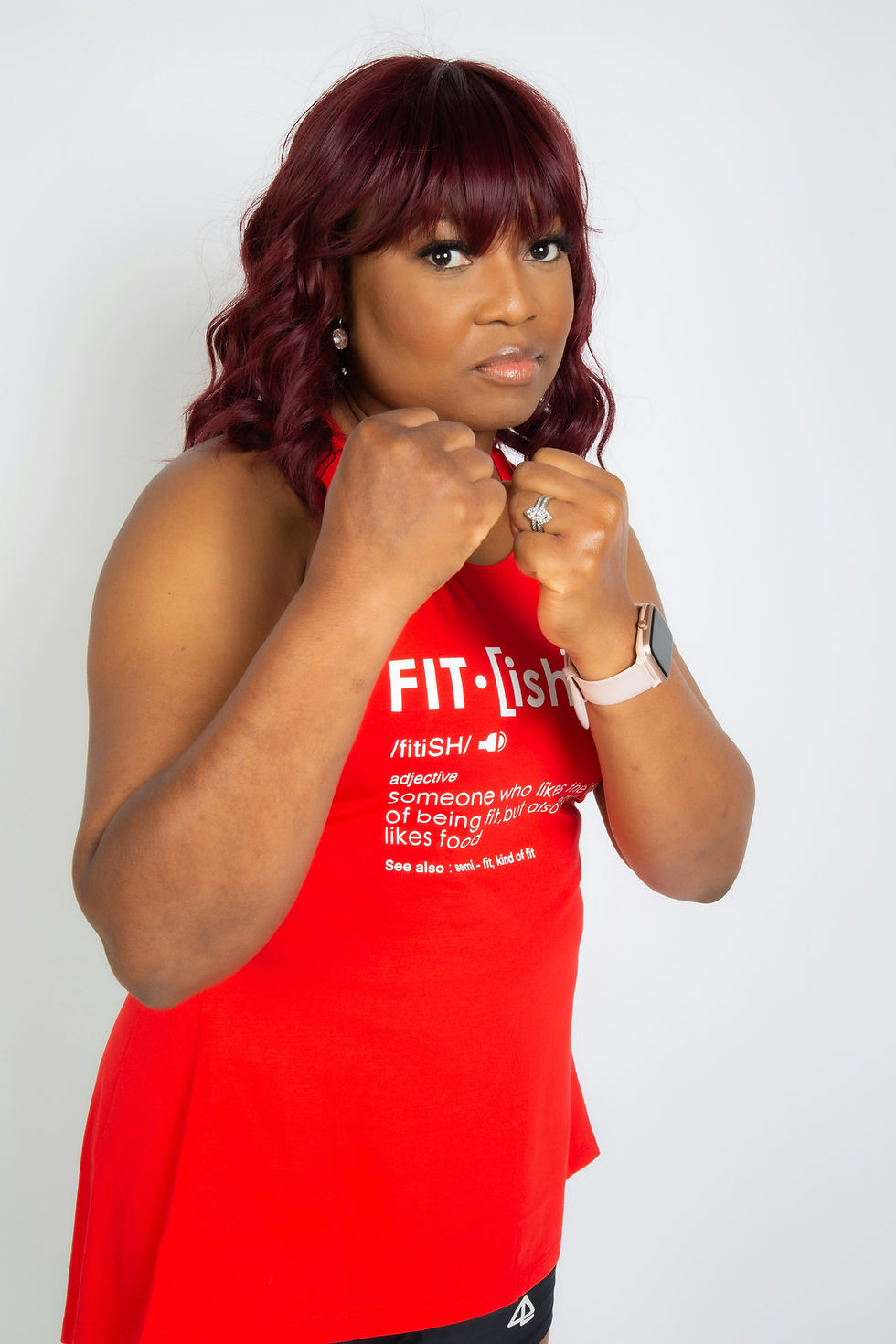 black woman exercising